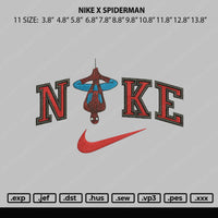 Nike Spiderman Embroidery File 11 size