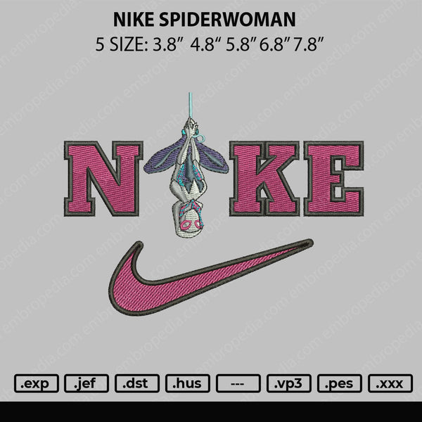 Nike Spiderwoman Embroidery File 5 sizes