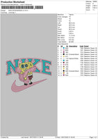 Nike Spongebob V2 Embroidery File 4 sizes