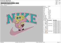 Nike Spongebob V2 Embroidery File 4 sizes
