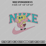 Nike Spongebob V2 Embroidery File 4 sizes