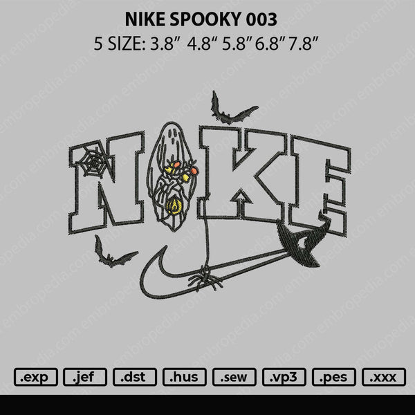 Nike Spooky 003 Embroiery File 5 sizes