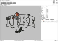 Nike Spooky V2 Embroidery File 5 sizes