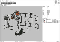 Nike Spooky V2 Embroidery File 5 sizes