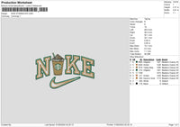 Nike Coffee 003 Embroidery File 6 sizes