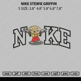 Nike Stewie Griffin Embroidery File 5 sizes