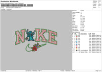 Nike Stitch Flower Embroidery File 5 sizes
