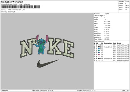 Nike Stitch Soccer Embroidery File 6 sizes
