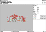 Nike Monster Flower Embroidery File 6 sizes