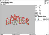 Nike Monster Flower Embroidery File 6 sizes