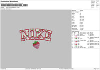 Nike Strawberry 02 Embroidery File 6 sizes
