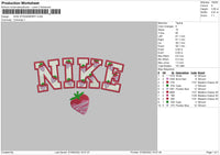 Nike Strawberry 02 Embroidery File 6 sizes