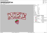 Nike Strawberry 02 Embroidery File 6 sizes