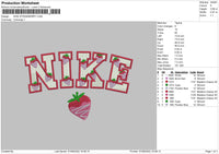 Nike Strawberry 02 Embroidery File 6 sizes