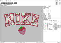Nike Strawberry 02 Embroidery File 6 sizes