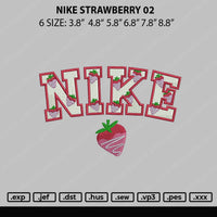 Nike Strawberry 02 Embroidery File 6 sizes