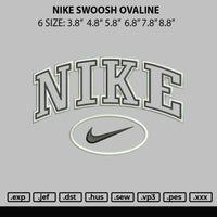 Nike Swoosh Ovaline Embroidery File 6 sizes