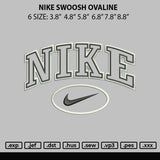 Nike Swoosh Ovaline Embroidery File 6 sizes