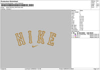 Nike Swoosh App 2406 Embroidery File 6 sizes