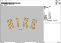 Nike Swoosh App 2406 Embroidery File 6 sizes