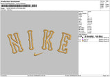 Nike Swoosh App 2406 Embroidery File 6 sizes