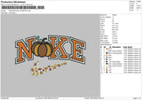 Nike Swoosh Pumpkin Embroidery File  6 sizes