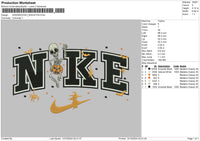 Nike Skeleton 1310 Embroidery File 6 sizes