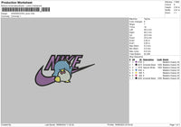 Nike Swoosh Duck Embroidery File 6 sizes