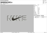 Nike Swoosh V008 Embroidery File 4 size