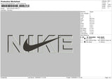 Nike Swoosh V008 Embroidery File 4 size