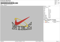 Nike Swoosh Hollow Embroidery File 5 sizes