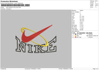 Nike Swoosh Hollow Embroidery File 5 sizes