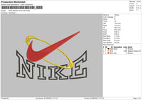 Nike Swoosh Hollow Embroidery File 5 sizes
