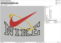 Nike Swoosh Hollow Embroidery File 5 sizes