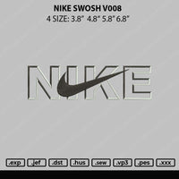 Nike Swoosh V008 Embroidery File 4 size