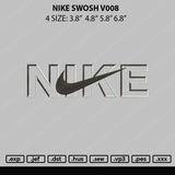 Nike Swoosh V008 Embroidery File 4 size