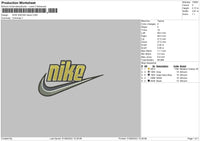 Nike Swoosh Bevel Embroidery File 6 sizes