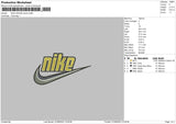 Nike Swoosh Bevel Embroidery File 6 sizes