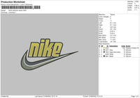 Nike Swoosh Bevel Embroidery File 6 sizes