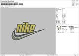 Nike Swoosh Bevel Embroidery File 6 sizes
