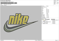 Nike Swoosh Bevel Embroidery File 6 sizes