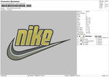 Nike Swoosh Bevel Embroidery File 6 sizes
