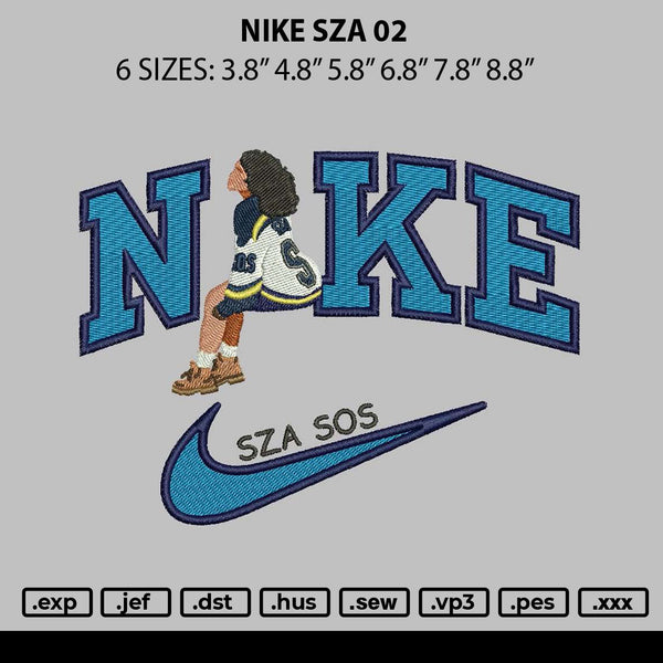 Nike Sza 02 Embroidery File 6 sizes