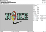 Nike Sally Halloween Embroidery File 6 sizes