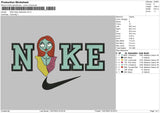 Nike Sally Halloween Embroidery File 6 sizes