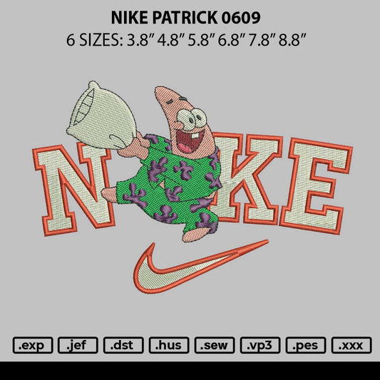 Nike Patrcik 0609 Embroidery File 6 sizes