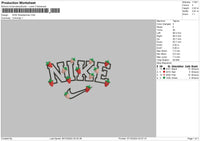 Nike Strawberry 0710 Embroidery FIle 6 sizes