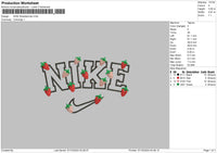 Nike Strawberry 0710 Embroidery FIle 6 sizes