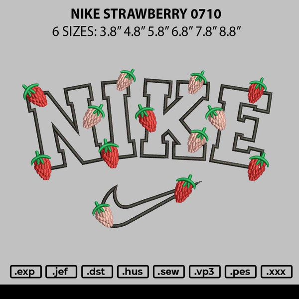 Nike Strawberry 0710 Embroidery FIle 6 sizes