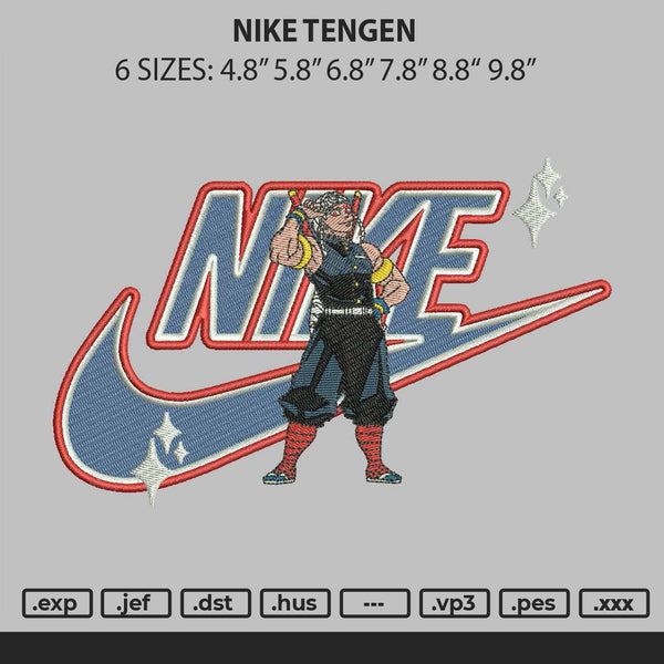Nike Tengen Embroidery File 6 sizes